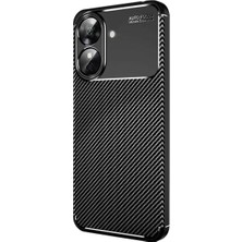 Realme Note 60 Kılıf Auto Focus Karbon Kapak - Siyah