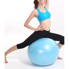 Tr Pilates Topu 65 cm Mavi -Top Şişirme Pompası