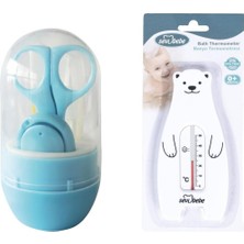 Tr Bebek Bakım Seti (Tırnak Makası Seti+Banyo Termometresi) Mavi Beyaz ART-01-502
