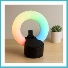 Defne Store Bluetooth Mini Hoparlör USB Şarjlı LED Işıklı Telefon Tutucu Dfnbez
