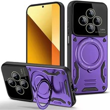 Xiaomi Redmi 14C Kılıf Joy Lens Standlı Kapak - Mor