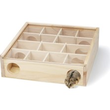 Tr Ahşap Hamster Tünel Labirent, Kapaklı, Saklanma ve Tünel Cüce Hamster Fareler Için Keşfetm