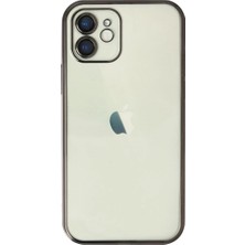 Apple iPhone 12 Kılıf Razer Lensli Silikon - Siyah