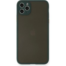 Apple iPhone 11 Pro Max Kılıf Montreal Silikon Kapak - Yeşil