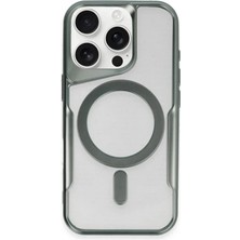 Apple iPhone 12 Kılıf Boyi Magsafe Silikon Kapak - Yeşil