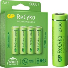 Gp Recyko Aa 2600 Mah Şarjlı 4'lü Pil GP270AAHCE-2EB4 (GPRHC272E001)