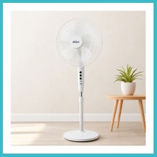 Defne Store 16'' 5 Pervaneli Ayaklı Vantilatör - Sessiz, 140 Cm, 3 Kademe Dfnbez