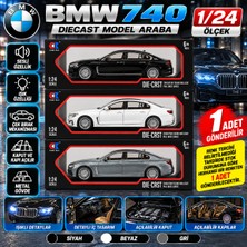 Trust Store Bmw 740 Metal Gövdeli 1/24 Ölçek Sesli Işıklı Model Araba Çek Bırak 1 Adet