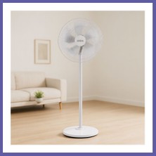 Nida Ayaklı Vantilatör 5 Kanat 18'' (Yaklaşık 45 Cm) Sessiz 3 Kademe 140 cm Nıda