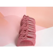 3D Tasarım Hediyelik Isme Özel Kedi Figürlü Tarak-(20 Adet) Pembe