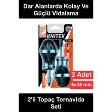 Wonara #topaçtornavida 2'li Topaç Tornavida Seti Yıldız ve Düz Uçlu 6X35 mm Ergonomik Şeffaf Saplı Metal Gövde Yüksek Sıkma Gücü Dar Alan Vidalama Mobilya Montaj Oto Ev Atölye Tamir Takımı Blister Ambalajlı