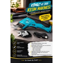 Ayb Tekstil Aksesuar Deri ve Kumaş Kesim Makası Yedek Bıçak ve Şarj Kablosu Ile Birlikte