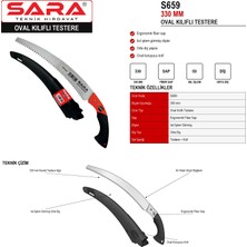 Sara S659 Oval Kılıflı Testere – 330 Mm, Isıl Işlem Görmüş Orta Diş, Fiber Sap
