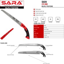 Sara S609 270 mm Kılıflı Testere – Ergonomik Kauçuk Saplı