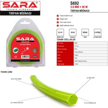 Sara S692 3,0 mm x 56 M Altıgen Tırpan Misinası