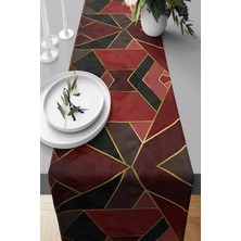 Tr Pelangi Mermer Desenli Leke Tutmaz Kumaş Salon Mutfak Masa Değişik Ranır Modelleri Runner, Bo