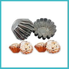 Defne Store 6'li Metal Küçük Kek Kalıbı Dfnbez