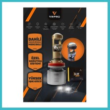 Defne Store Slim Mercekli H7 LED Far Ampulü 40W 12V Fanlı Vr Pro H7 LED Xenon Beyaz Işık Dfnbez