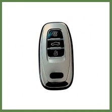 Bezos Audi A4-A5-A6-A7-Q5-Q7 Sustasız Uyumlu Silikon Oto Anahtar Kumanda Kabı Kılıf Gri HB006