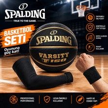 Spalding Basketbol Topu Varsity Black Gold TF-150 Size:+Basketbol Kolluğu+Havlu Bıleklık