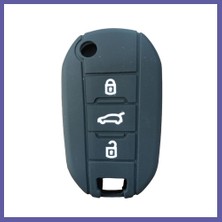 Nida Peugeot 301 308 Katlanır Anahtar Uyumlu Silikon Oto Anahtar Kumanda Kabı Kılıf Siyah Nıda