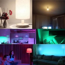 Tr Renk Değiştiren LED Ampul - Dimmerli 9W Rgb - Uzaktan Kumandalı LED Ampul Renkli Ampül