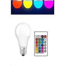 Tr Renk Değiştiren LED Ampul Dimmerli 9W Rgb Uzaktan Kumandalı LED Ampul Renkli Ampül, TYC004230