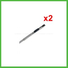 Bezos Metal Dar Maket Bıçağı Ince Falçata 9mm 2 Adet Arz