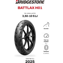 Bridgestone Battlax H01 3,50-10 51J Ön/Arka Scooter Lastiği (2025)