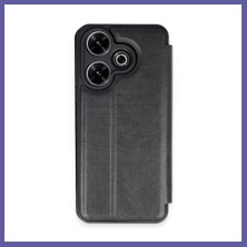 Nida Redmi 13 4g Uyumlu Kılıf Flip Cover - Siyah Nıda