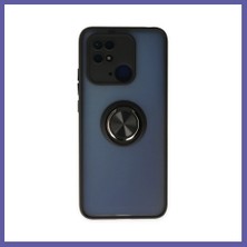 Nida Redmi 10C Uyumlu Kılıf Montreal Yüzüklü Silikon Kapak - Siyah Nıda