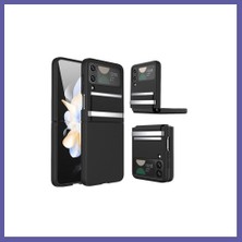 Nida Samsung Galaxy Z Flip 3 Kılıf Belt Flip Kapak - Siyah Nıda