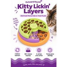 PetStages Kitty Lickin' Layers Cat Fun Feeder Treat Puzzle Akıllı Kedi Mama Kabı