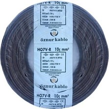 Öznur NYA Kablo 10 mm Siyah Bükülü 25 Metre