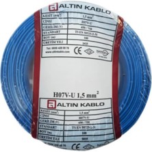 Altın NYA Kablo 1,5 mm Mavi Tek Telli 10 Metre
