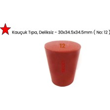 İTHAL Kauçuk Tıpa, Deliksiz - 30X34.5X34.5MM ( No: 12 )