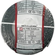 Altın NYA Kablo 2,5 mm Siyah Tek Telli 50 Metre