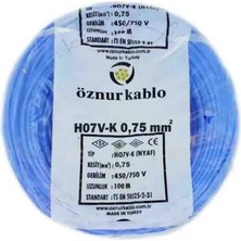 Öznur NYAF Kablo 0,75 mm Mavi Çok Telli Esnek 25 Metre