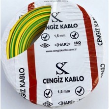 Cengiz NYA Kablo 1,5 mm Sarı Yeşil Topraklama 50 Metre
