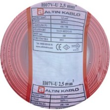 Altın NYA Kablo 2,5 mm Kırmızı Tek Telli 25 Metre