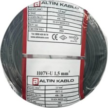 Altın NYA Kablo 1,5 mm Siyah Tek Telli 50 Metre