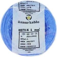 Öznur NYAF Kablo 1 mm Mavi Çok Telli Esnek 100 Metre