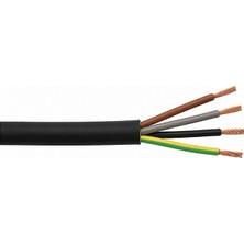 Öznur TTR Kablo 4x1 mm Siyah Çok Telli Esnek Uzatma ve Cihaz Kablosu 10 Metre