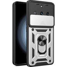 Uryport Realme 11 Pro Kılıf Pars Lens Yüzüklü Silikon - Gümüş