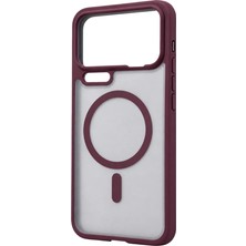 sbodurhome Xiaomi Mi 17 Pro Max Loji Magsafe Kapak - Bordo