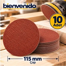 10 Adet Cırt Zımpara Spiral Avuç Taşlama 115 mm (40 Kum)