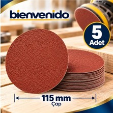 5 Adet Cırt Zımpara Spiral Avuç Taşlama 115 mm (100 Kum)
