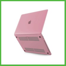 Bezos Macbook Pro 13 2021 Macbook Buzlu Kapak - Pembe Arz