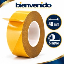 Kaydırmaz Kaymaz Halı Bandı Çift Taraflı Yapıştırma Sabitleme Paspas 48 mm x 5 mt Bant