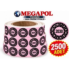 Megapol 2030 Yangın Tüpü Tarih Etiketi 2500 Adet. Yangın Tüpü Kontrol Etiketi. Yangın Tüpü Tarih ve Kontrol Etiket. Yangın Söndürme Cihazı Kontrol ve Tarihi Etiketii